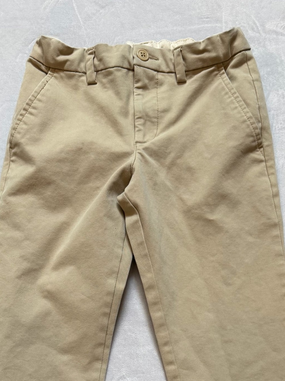GAP Kids Boy Slim Sz 18 Adjustable Waist Classic Chino Pants Khaki - Picture 11 of 12
